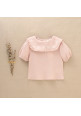 Blusa bambula rosa con cuello 