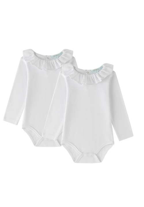 Set 2 bodies m/l cuello volante