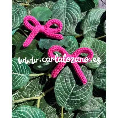 Pack de lazos de tricot FUCSIA