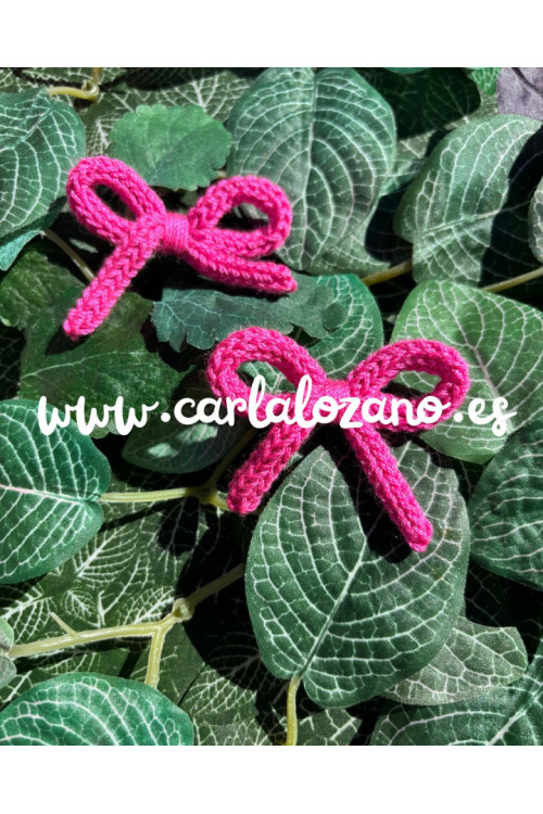 Pack de lazos de tricot FUCSIA