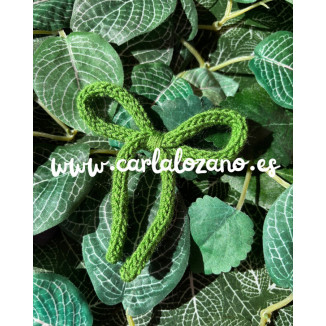 Lazo de tricot básico VERDE MUSGO 