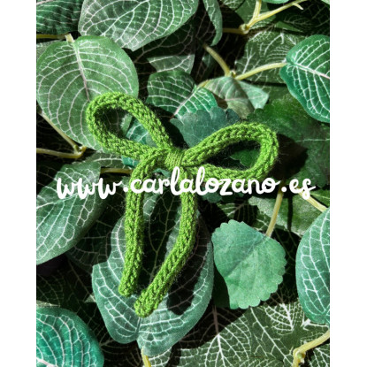 Lazo de tricot básico VERDE MUSGO 