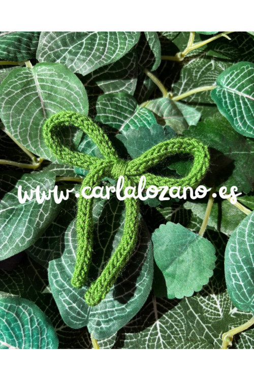 Lazo de tricot básico VERDE MUSGO 