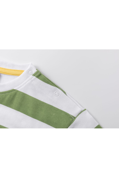 Camiseta m/c de rayas VERDE 