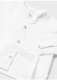 Camisa blanca con cuello mao LINO