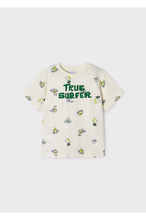 Camiseta beige m/c TRUE SURFER  