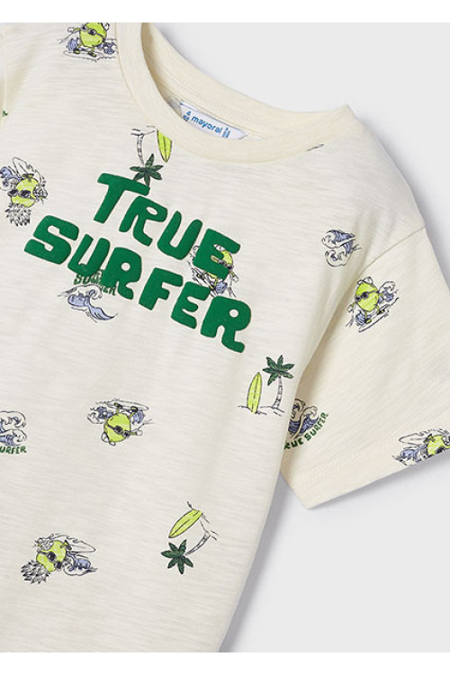 Camiseta beige m/c TRUE SURFER  