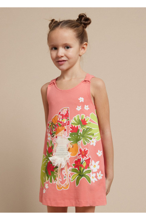 Vestido coral tirantes TROPICAL Ref: 3943