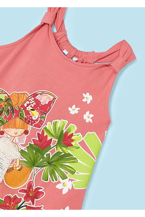 Vestido coral tirantes TROPICAL Ref: 3943