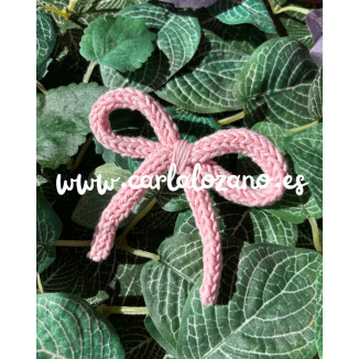 Lazo de tricot básico ROSA