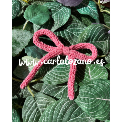 Lazo de tricot básico ROSADO