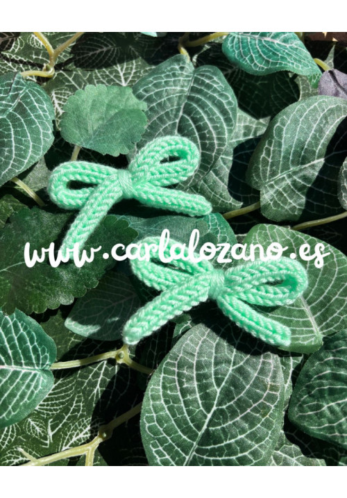 Pack de lazos de tricot VERDE AGUA