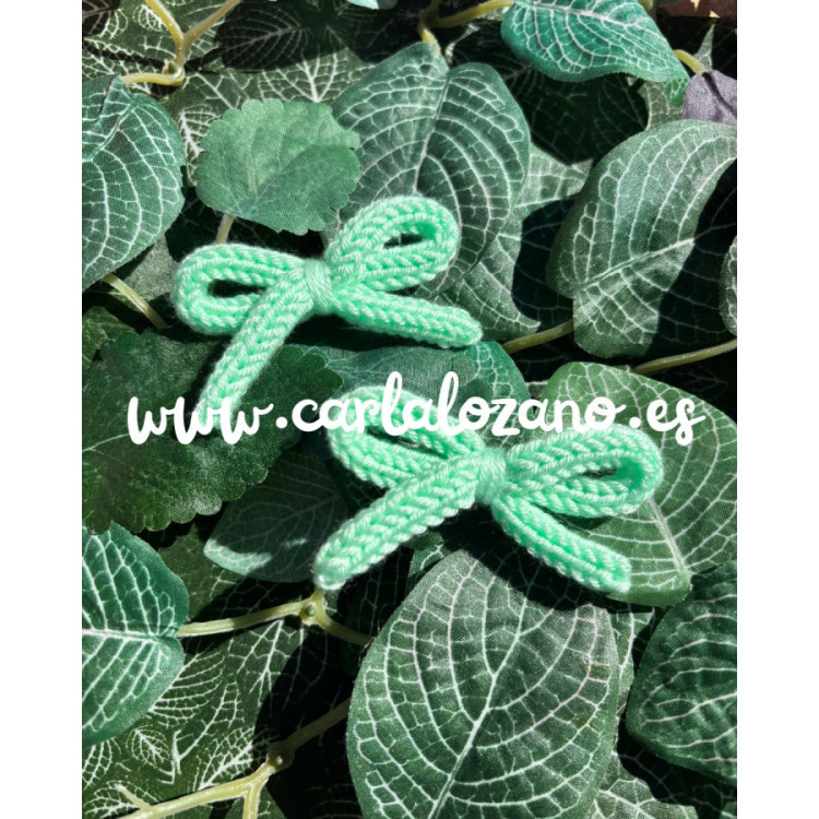 Pack de lazos de tricot VERDE AGUA