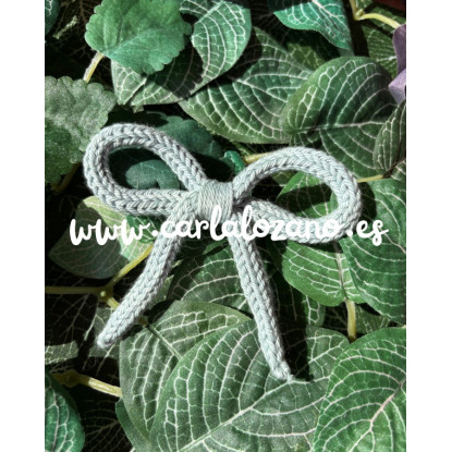 Lazo de tricot básico GRIS 