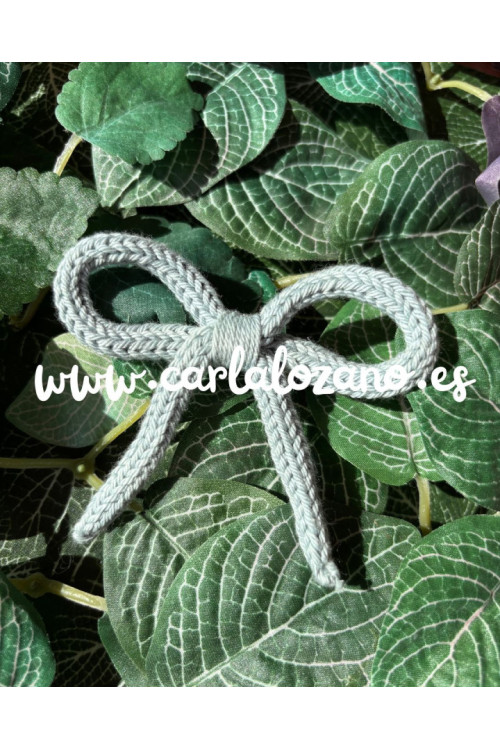 Lazo de tricot básico GRIS 