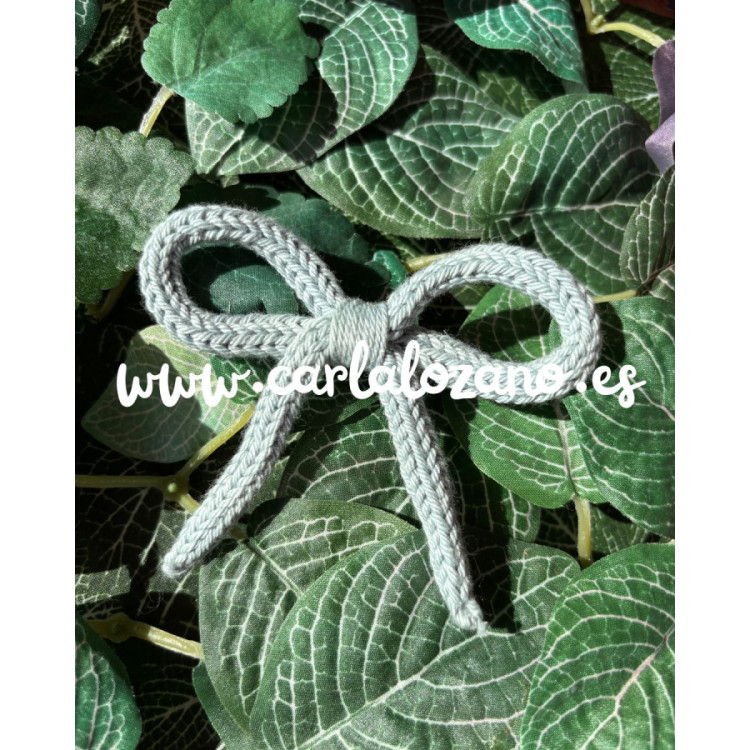 Lazo de tricot básico GRIS 