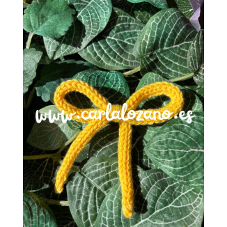 Lazo de tricot básico AMARILLO