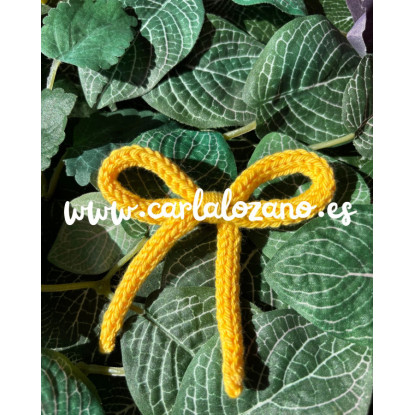 Lazo de tricot básico AMARILLO