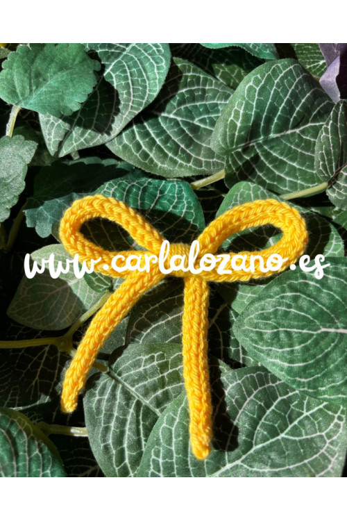 Lazo de tricot básico AMARILLO