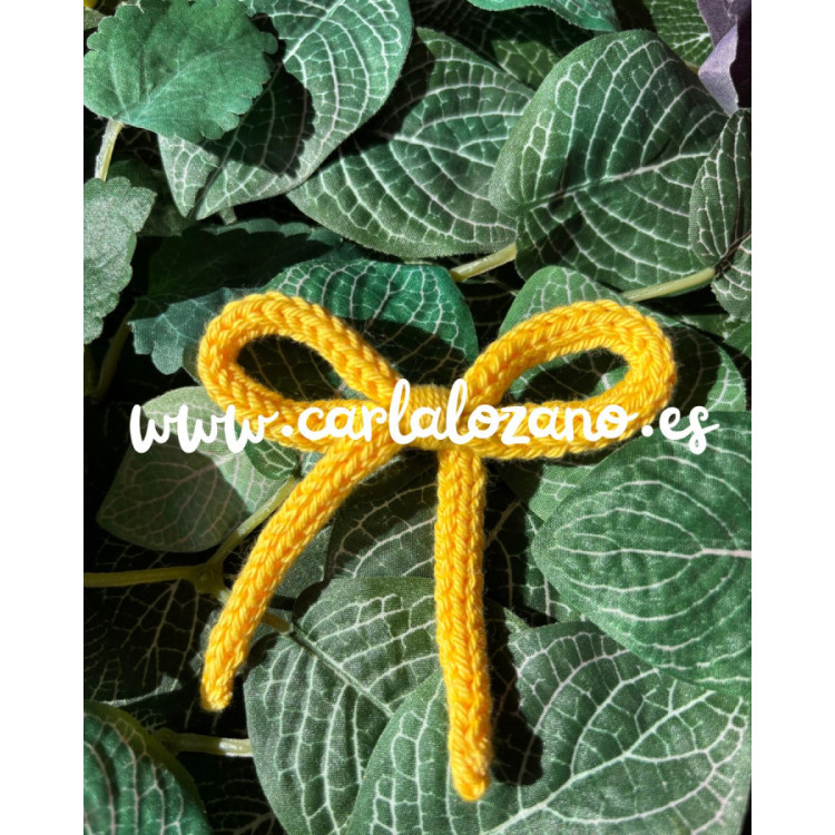 Lazo de tricot básico AMARILLO