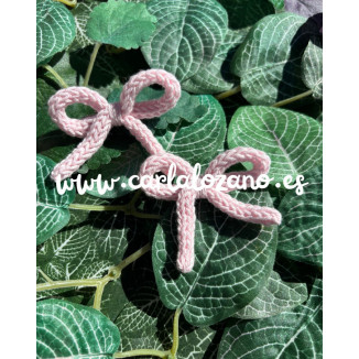 Pack de lazos de tricot ROSA BEBÉ