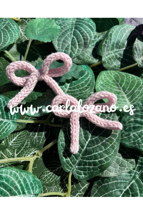 Pack de lazos de tricot ROSA BEBÉ