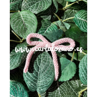 Lazo de tricot básico ROSA BEBÉ