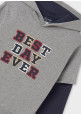 Sudadera con capucha gris BEST DAY EVER Ref: 7444