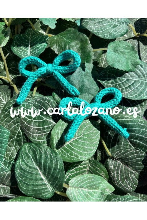 Pack lazos de tricot TURQUESA