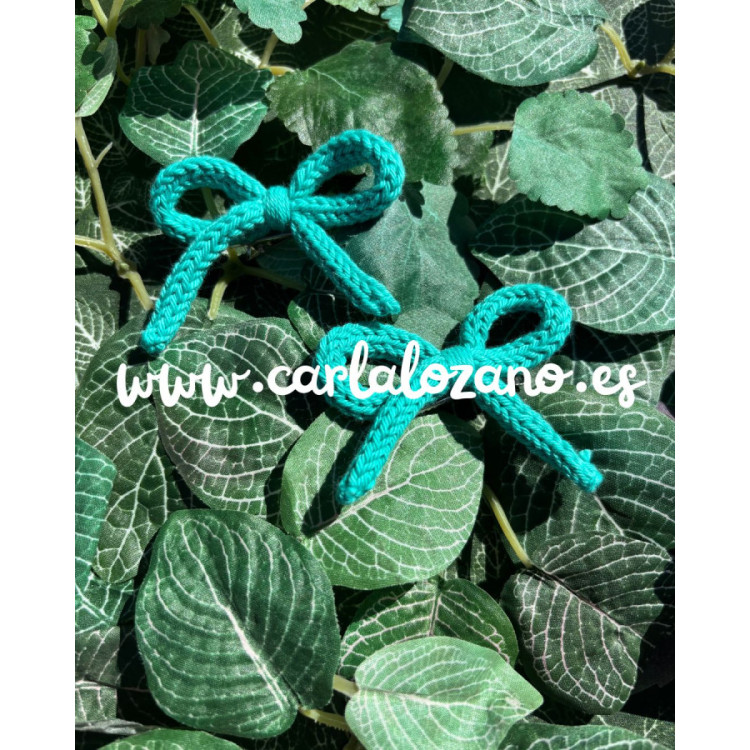 Pack lazos de tricot TURQUESA