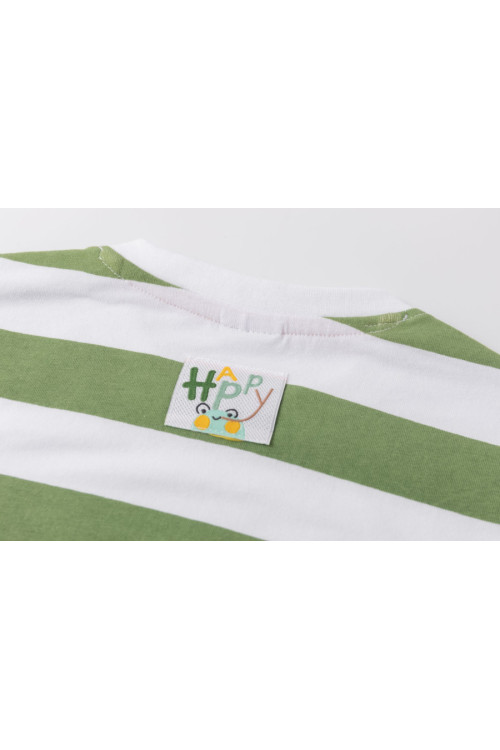 Camiseta m/c de rayas VERDE 