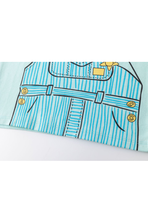 Camiseta m/c con patito TURQUESA