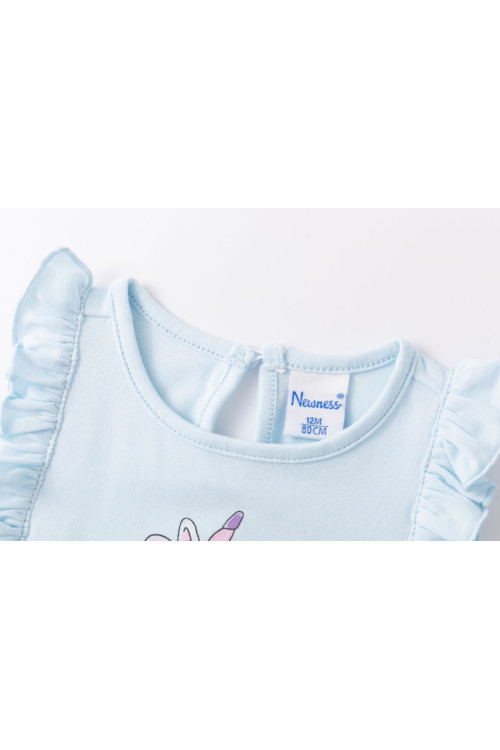 Camiseta con unicornio AZUL