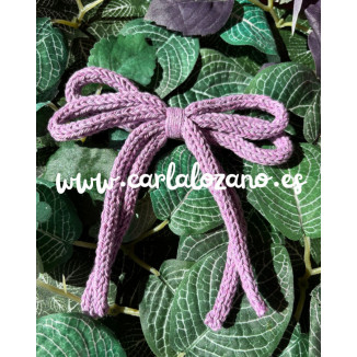 Lazo de tricot doble LILA