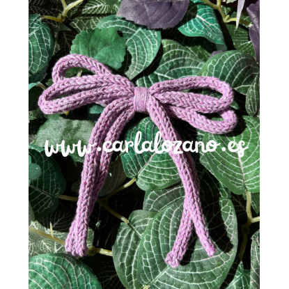 Lazo de tricot doble LILA