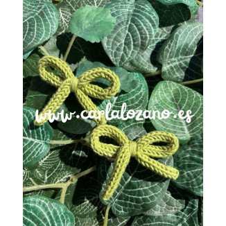 Pack de lazos de tricot VERDE PASTEL