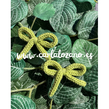 Pack de lazos de tricot VERDE PASTEL