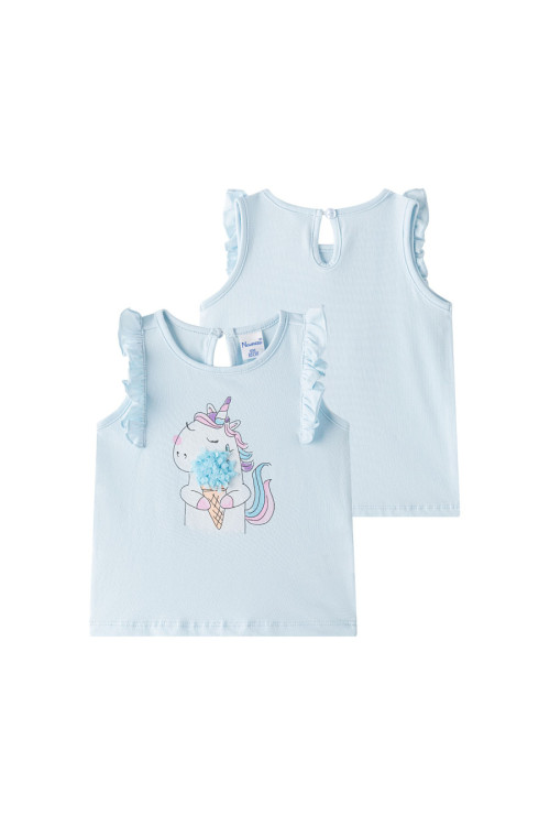 Camiseta con unicornio AZUL
