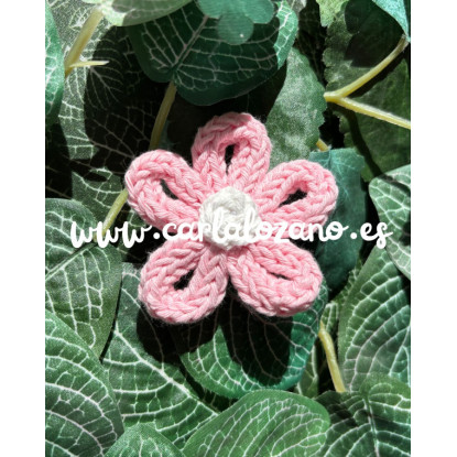 Flor de tricot ROSA