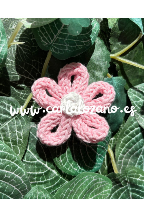 Flor de tricot ROSA