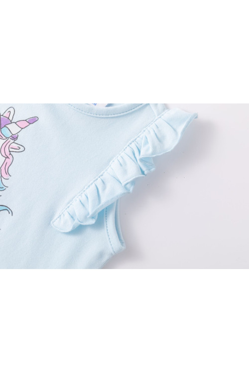 Camiseta con unicornio AZUL