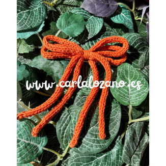 Lazo de tricot doble NARANJA