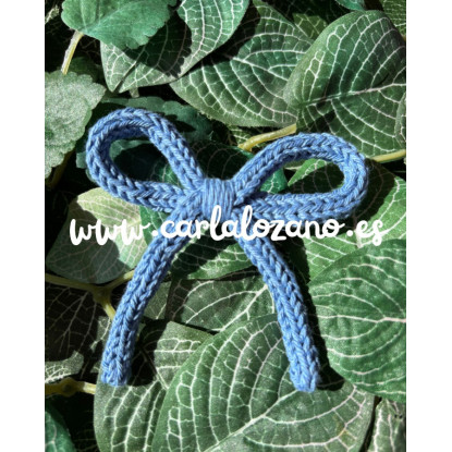 Lazo de tricot básico AZUL FRANCIA
