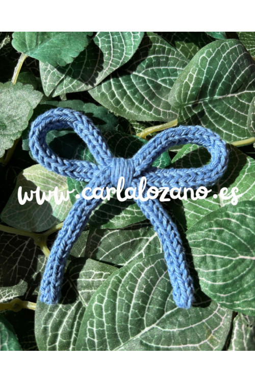 Lazo de tricot básico AZUL FRANCIA