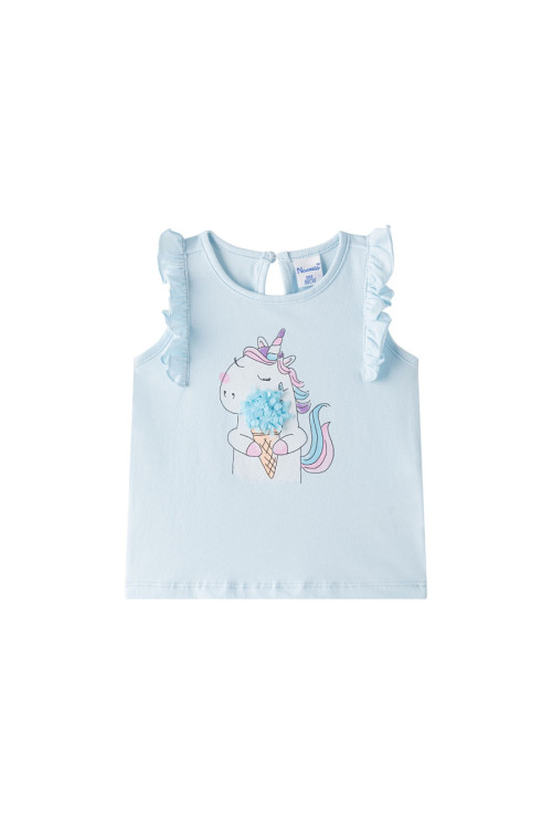 Camiseta con unicornio AZUL