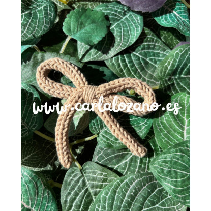 Lazo de tricot básico BEIGE 