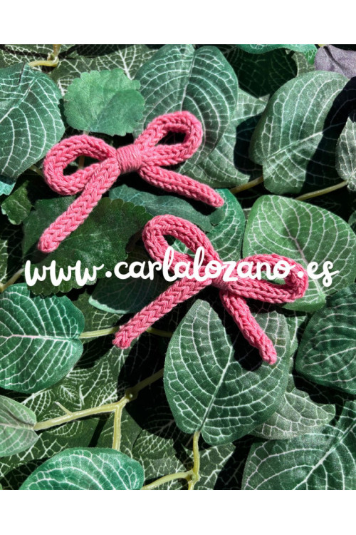 Pack de lazos de tricot ROSADO