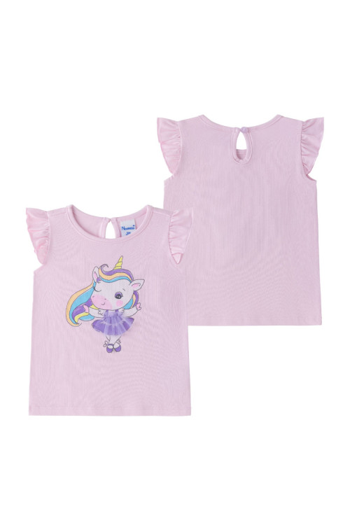 Camiseta con unicornio ROSA