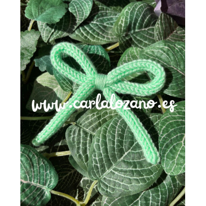 Lazo de tricot básico VERDE AGUA