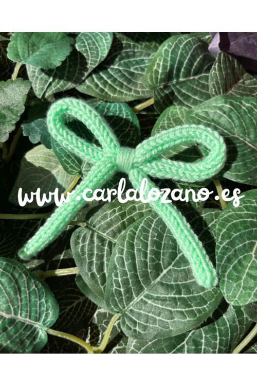 Lazo de tricot básico VERDE AGUA